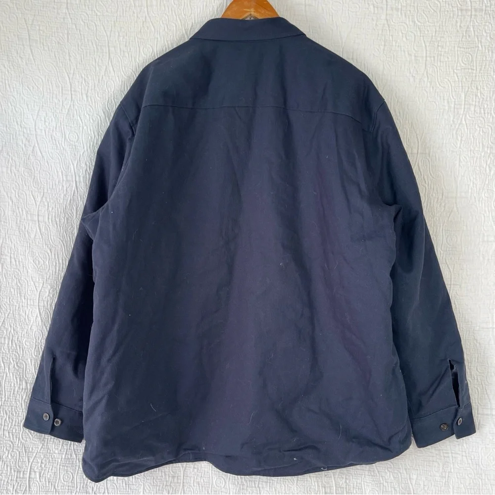 Line of Trade Shirt Jacket Shacket Men 3X Navy Blue Quilted Insulated Work Coat